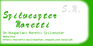szilveszter moretti business card